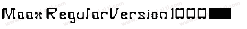 Maax RegularVersion 1000字体转换